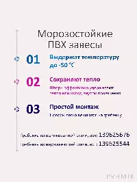 ПВХ завеса для склада 2,8x3м. Готовый комплект, прозрачная