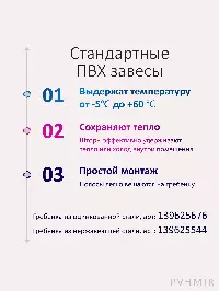 Завеса ПВХ ламель 3x300мм, Высота 2,3м